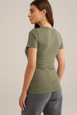 T-shirt met V-hals