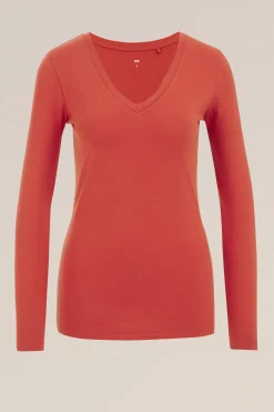 T-shirt met V-hals
