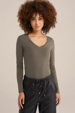 T-shirt met V-hals