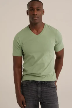 T-shirt met V-hals