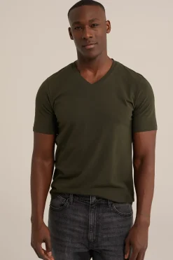 T-shirt met V-hals