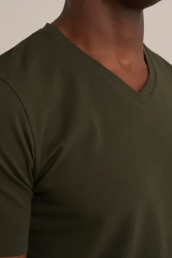 T-shirt met V-hals
