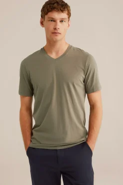 T-shirt met V-hals