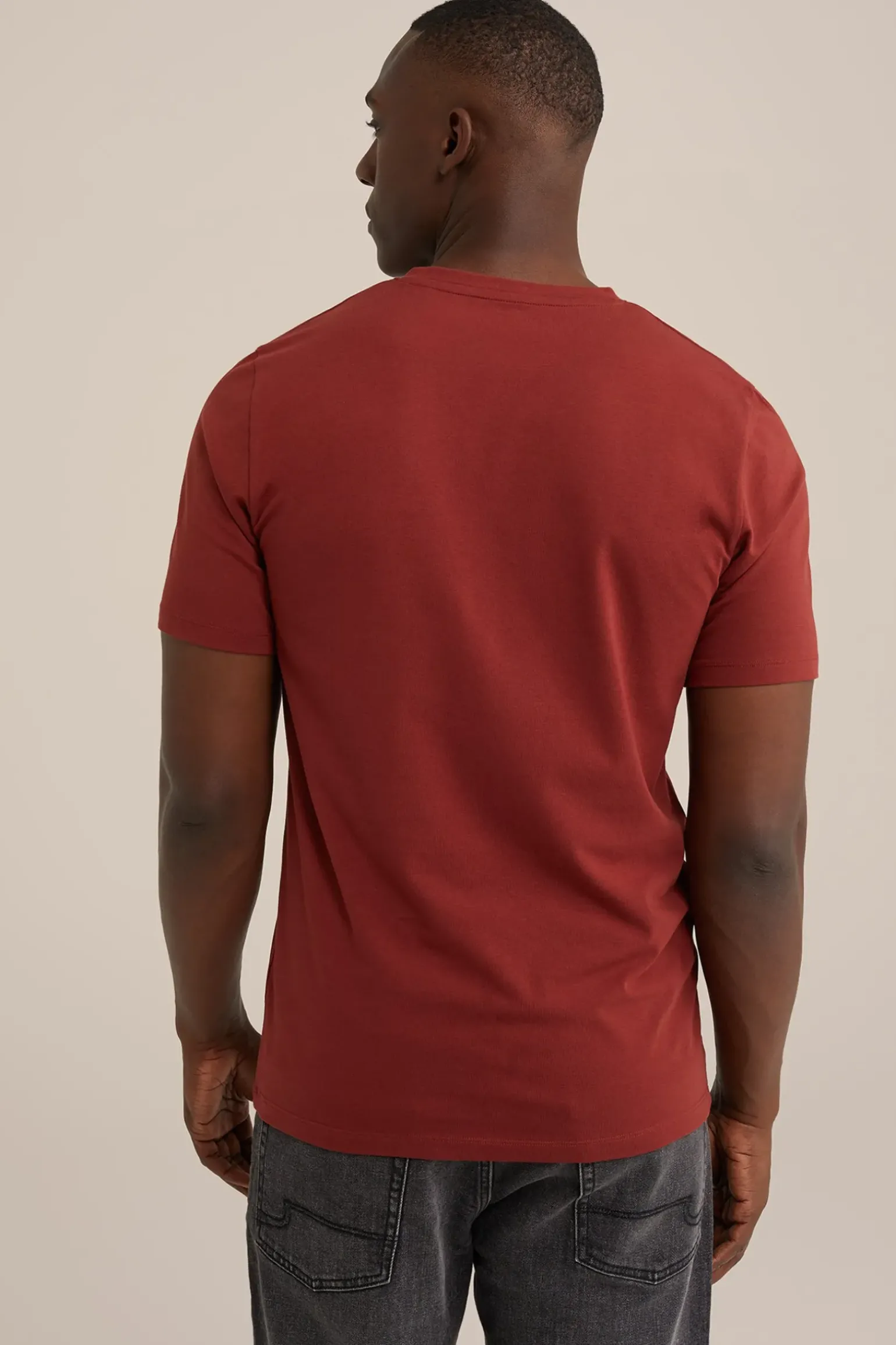 T-shirt met V-hals
