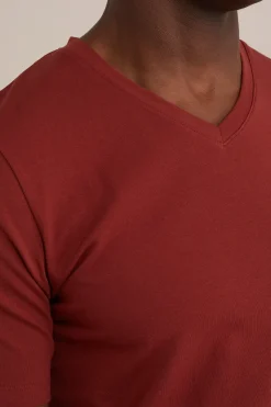 T-shirt met V-hals