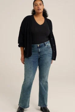 T-shirt met V-hals - Curve