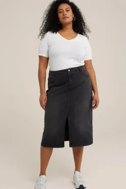 T-shirt met V-hals - Curve