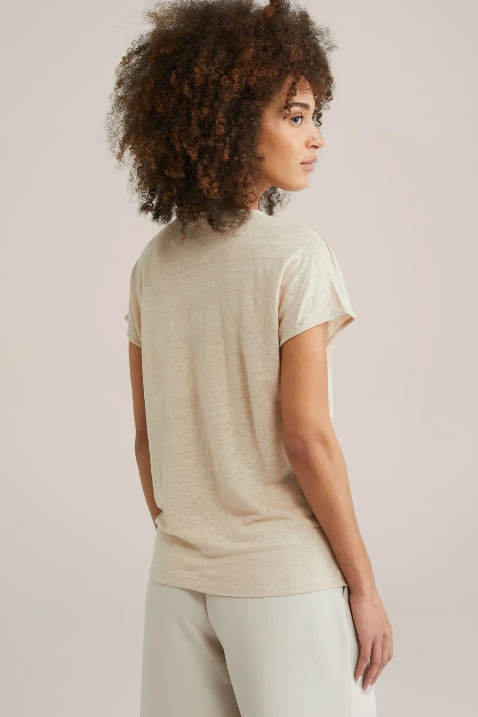 T-shirt van linnen