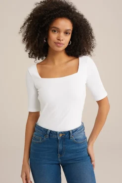 T-shirt van ribstof