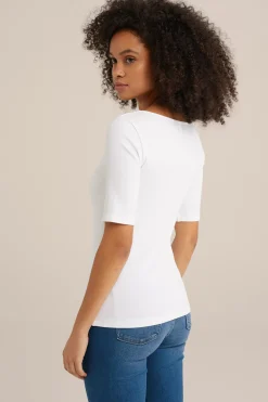 T-shirt van ribstof