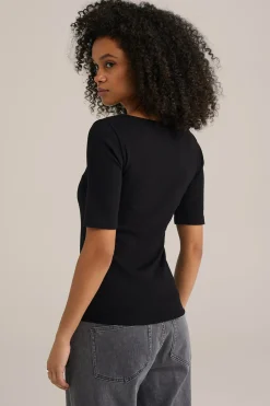 T-shirt van ribstof