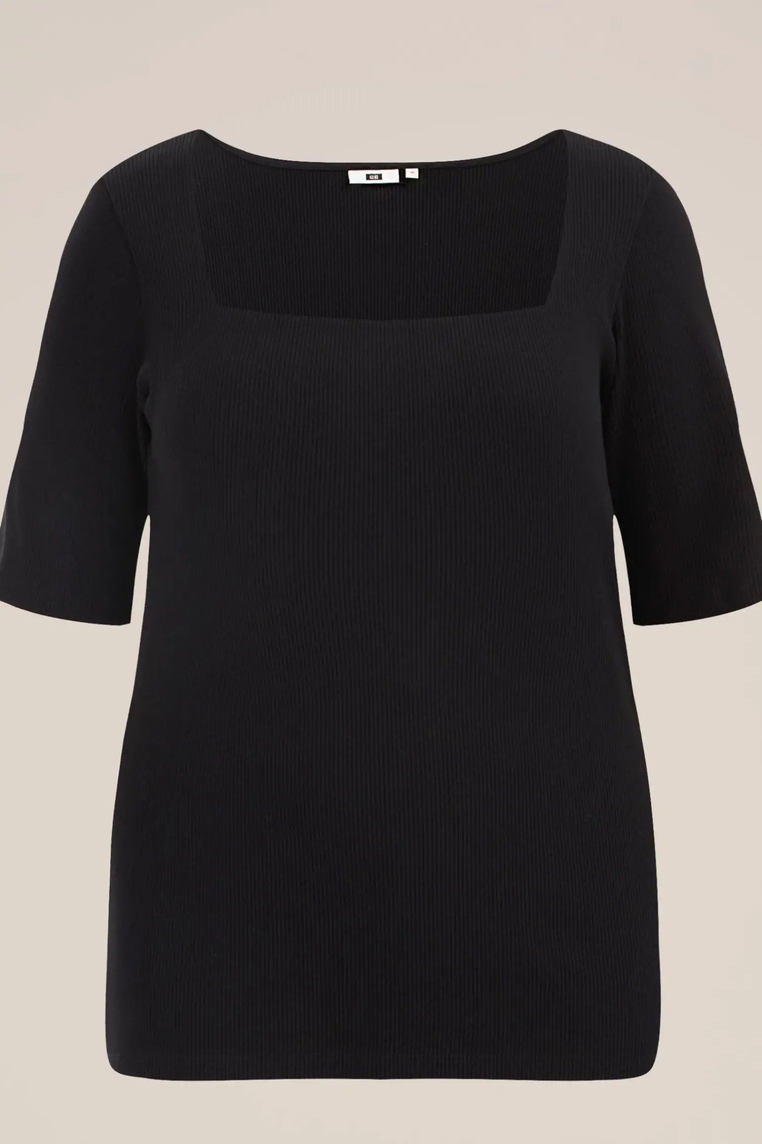 T-shirt van ribstof - Curve
