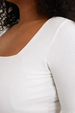 T-shirt van ribstof - Curve