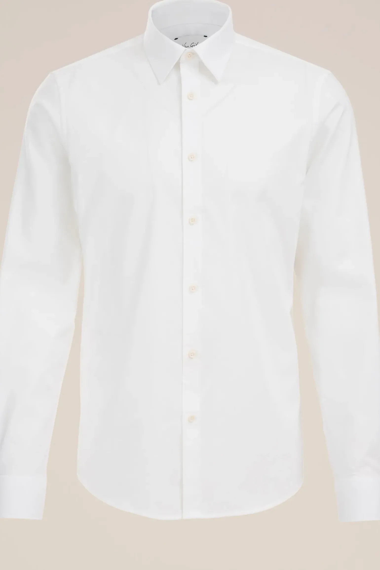 Twill geweven overhemd van katoenmix met stretch