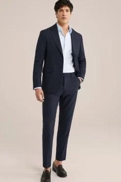 Twill geweven overhemd van katoenmix met stretch