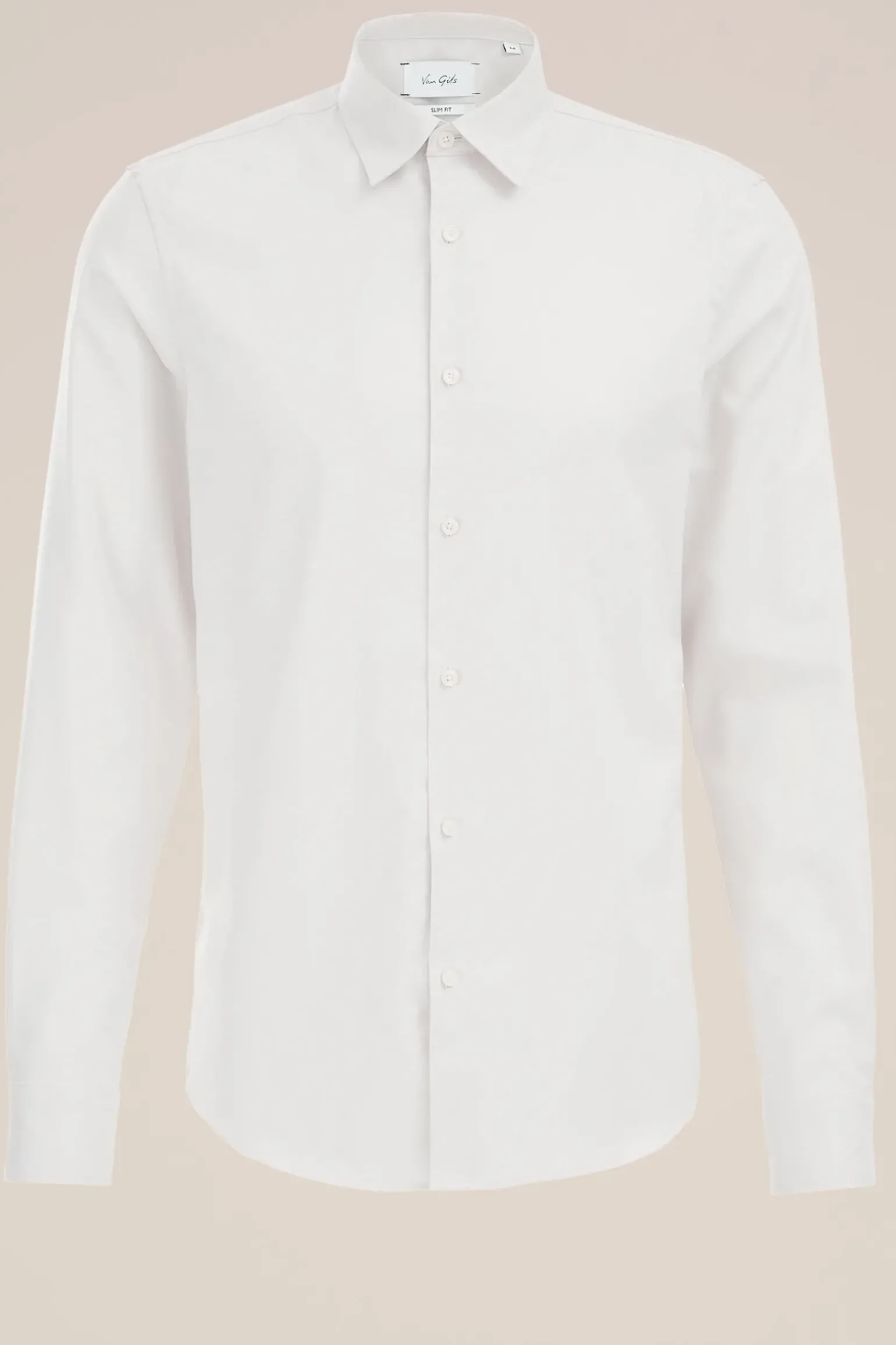 Twill geweven overhemd van katoenmix met stretch