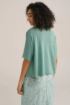 vest met glittergaren