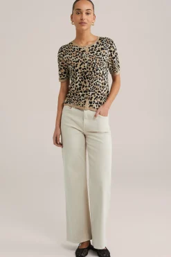 vest met luipaard print