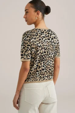 vest met luipaard print