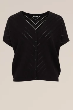 vest met opengewerkt dessin - Curve