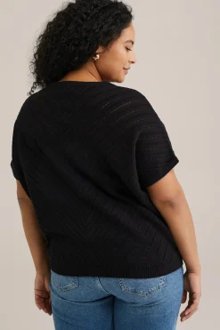 vest met opengewerkt dessin - Curve