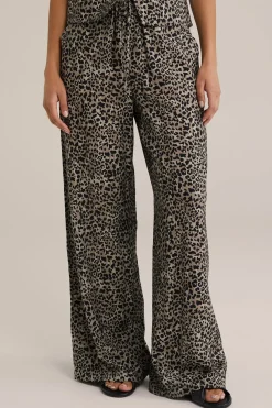 Wide leg broek met dessin