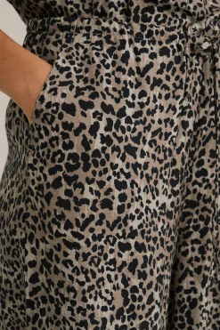 Wide leg broek met dessin
