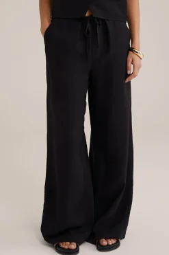 Wide leg broek met dessin