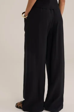 Wide leg broek met dessin