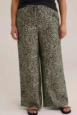 Wide leg broek met dessin - Curve