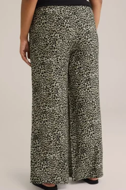 Wide leg broek met dessin - Curve