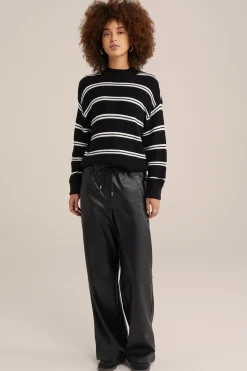 wide leg broek van imitatieleer