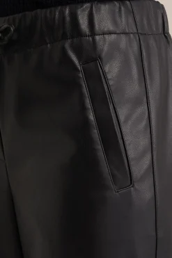 wide leg broek van imitatieleer