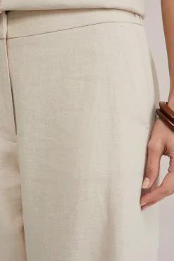 wide leg broek van linnenmix
