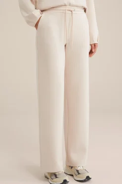 wide leg jersey broek