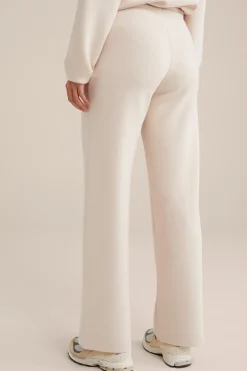 wide leg jersey broek