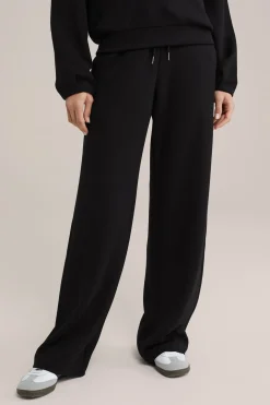 wide leg jersey broek