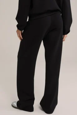 wide leg jersey broek
