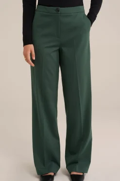wide leg jersey pantalon met stretch