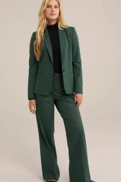 wide leg jersey pantalon met stretch