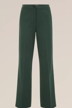 wide leg jersey pantalon met stretch