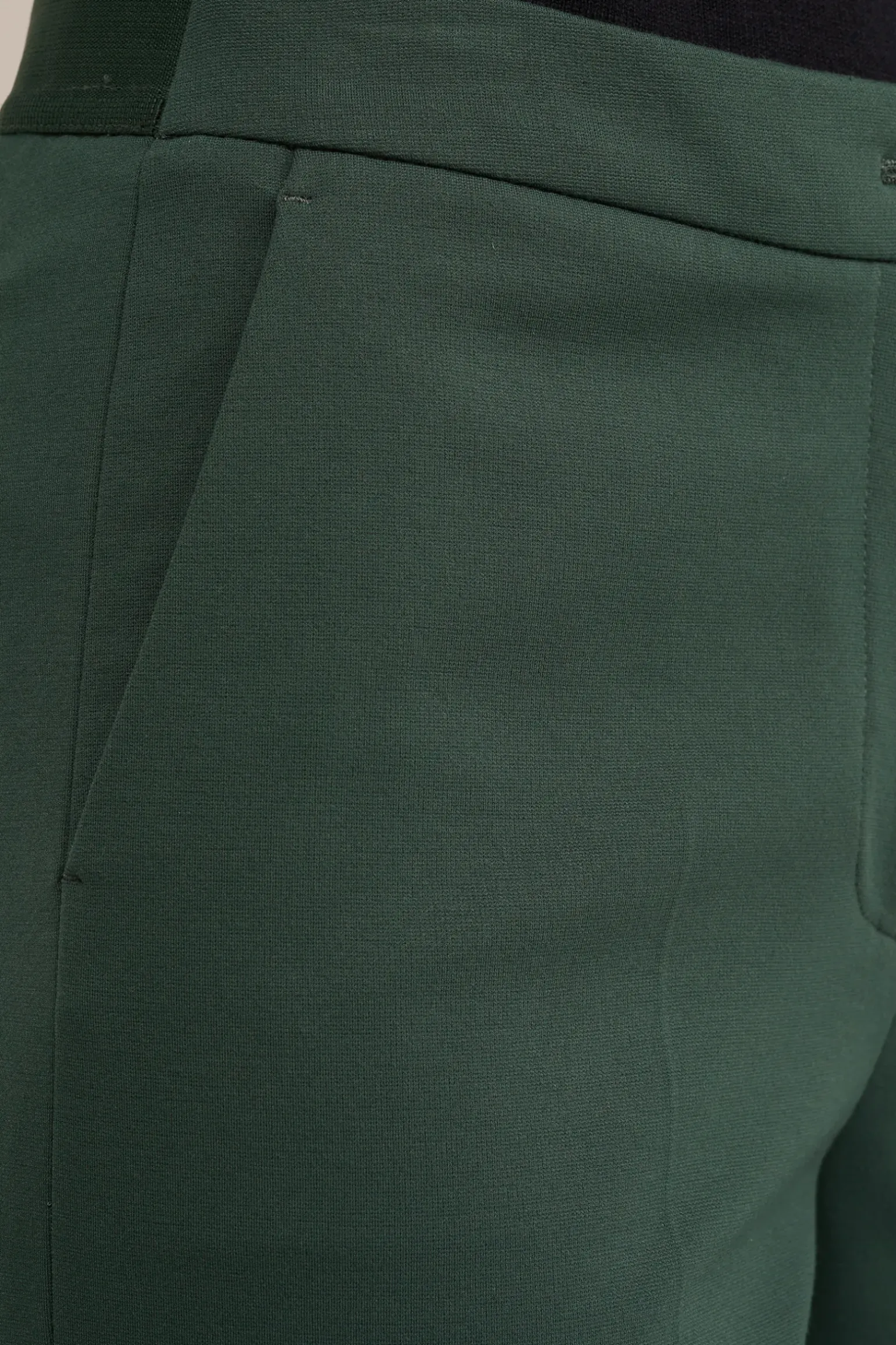 wide leg jersey pantalon met stretch