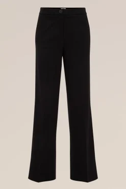 wide leg jersey pantalon met stretch
