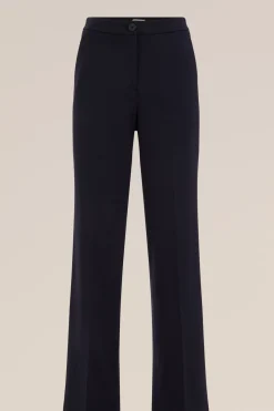 wide leg jersey pantalon met stretch