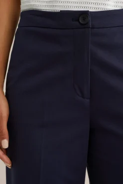 wide leg jersey pantalon met stretch