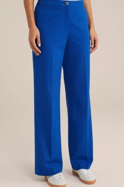 wide leg jersey pantalon met stretch