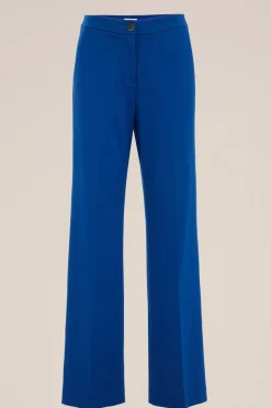 wide leg jersey pantalon met stretch