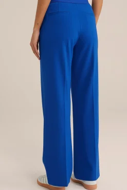 wide leg jersey pantalon met stretch
