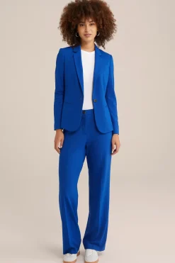 wide leg jersey pantalon met stretch