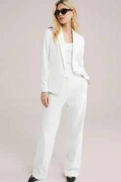 wide leg jersey pantalon met stretch